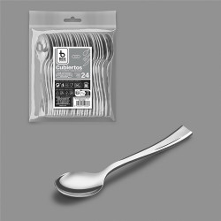Cuchara de degustación 10 cm, plata, 24 unidades