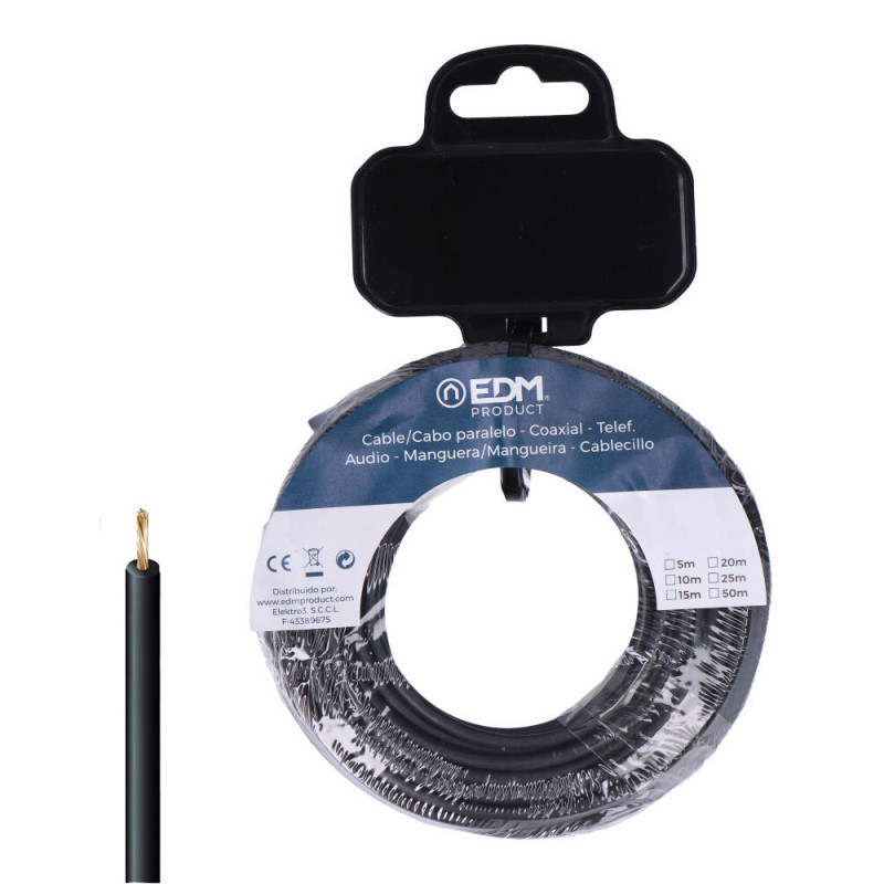 Carrete cablecillo h07z1-k 6,00 mm² negro, 5 m Carrete cablecillo h07z1-k 6,00 mm² negro, 5 m