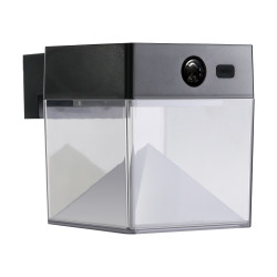 Aplique solar cuadrado 4 w 500 lm, 3.000/4.000/6.500 k, 3cct, con sensor, negro