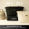 Bolsa de avion negra 25 - 35 l