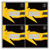 Cúter sk-10 de seguridad con cuchilla oculta rectangular de 17,8 mm