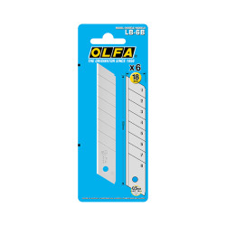 Juego de 6 cuchillas lb-6b troceables plateadas 18 mm