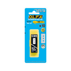 Juego de 10 cuchillas skb-10/10b rectangular plateadas 40 x 17,8 x 0,4 mm