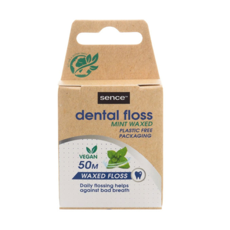 Hilo dental encerado sabor a menta, 50 m Hilo dental encerado sabor a menta, 50 m