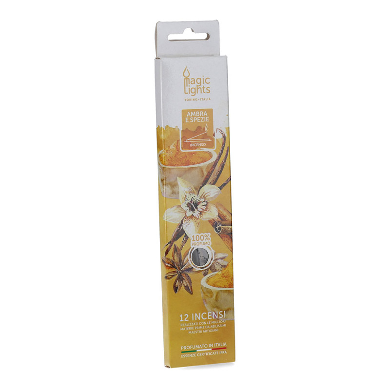 Barritas de incienso 12 unidades ambar y palo santo Barritas de incienso 12 unidades ambar y palo santo
