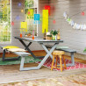 Guirnalda solar con bombillas de colores, 2 funciones, 4,5 m
