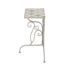 Mesa metalica/mosaico bistro marrakech para exterior 29 x 58 x 63,50 cm