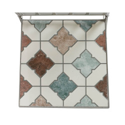 Silla metálica/mosaico bistró mosaico para exterior 38 x 50 x 89 cm