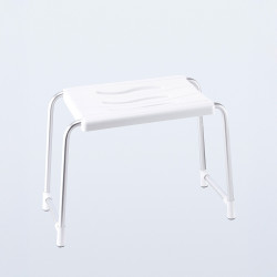 Taburete de baño, blanco, 50 x 24 cm