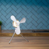 Ventilador recargable de mesa usb, con aspas, 4 velocidades con mando