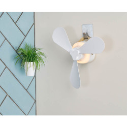 Ventilador recargable de mesa usb, con aspas, 4 velocidades con mando