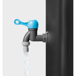 Depósito recolector para agua de lluvia plegable, capacidad de 250 l. ø 60 x 90 cm