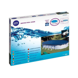 Cubierta piscina ovalada de acero: 610 x 410 cm