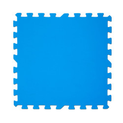Protector de suelo de piscina, azul. 50 x 50 cm. 9 unidades