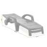 Tumbona plegable ocean color antracita con ruedas 100 x 74 x 42 cm