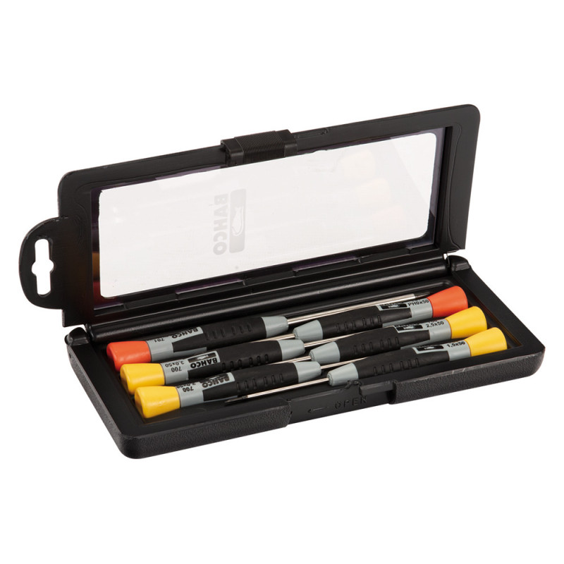 Destornilladores de precisión ranurados/phillips, 1,5-3 mm / ph0-ph1, 6 piezas Destornilladores de precisión ranurados/phillips, 1,5-3 mm / ph0-ph1, 6 piezas