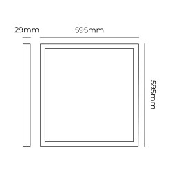 Panel led 40 w 4300 lm ra80 59,5 x 59,5 x 2,9 cm 6400 k luz fria