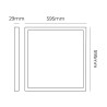 Panel led 40 w 4300 lm ra80 59,5 x 59,5 x 2,9 cm 6400 k luz fria