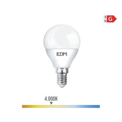 Bombilla esferica led e14 5 w 400 lm 4000k luz dia ø4,5 x 8 cm