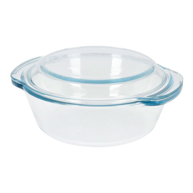 Fuente redonda de cristal con tapa 1,5l ø23,4 x 20,7 x10cm Fuente redonda de cristal con tapa 1,5l ø23,4 x 20,7 x10cm