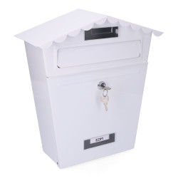 Buzon de acero modelo classic blanco 295 x 105 x 355 mm