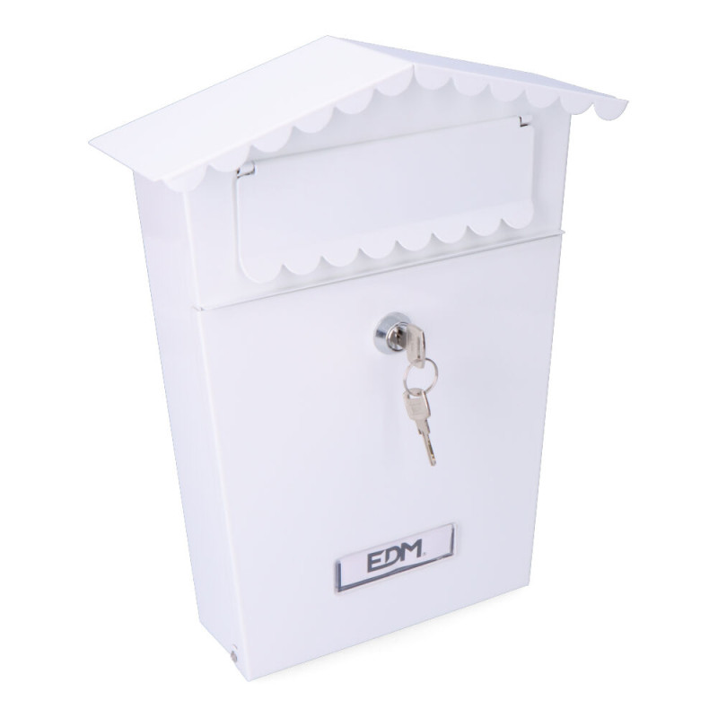 Buzon de acero modelo house blanco 210 x 60 x 300 mm Buzon de acero modelo house blanco 210 x 60 x 300 mm