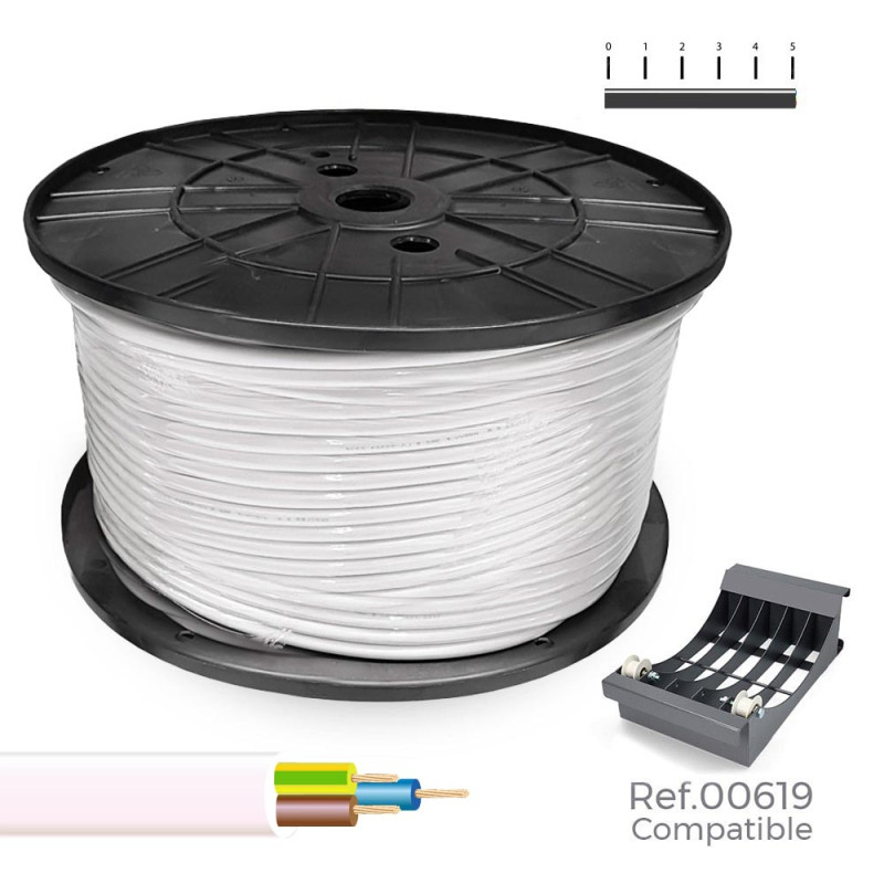 Manguera tubular vv-k06/1kv 3 g 2,50 mm² blanca, 150 m. (bobina grande) Manguera tubular vv-k06/1kv 3 g 2,50 mm² blanca, 150 m. (bobina grande)