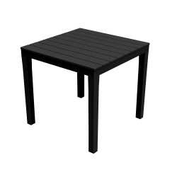 Mesa cuadrada bali color negro para exterior 78 x 78 x 72 cm