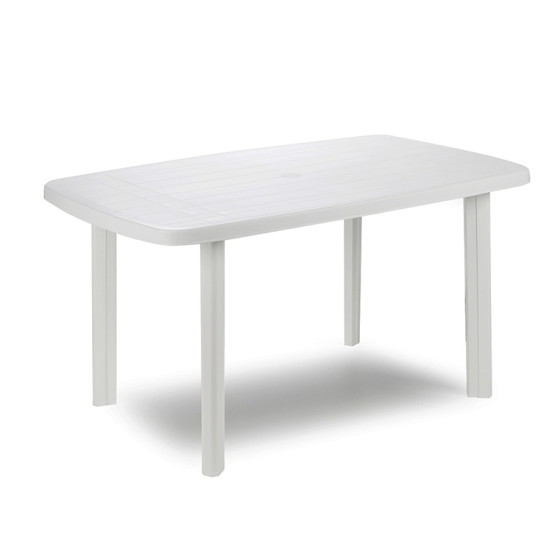 Mesa ovalada color blanco para exterior 72 x 137 x 85 cm Mesa ovalada color blanco para exterior 72 x 137 x 85 cm