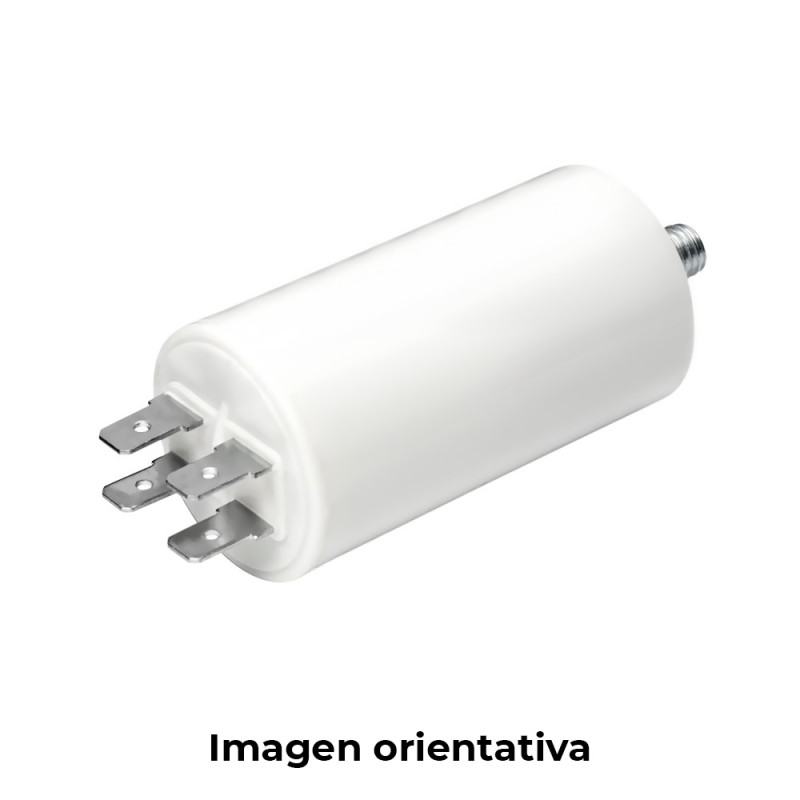 Condensador de arranque mka 1mf 5% 450v ø3,4x6,3cm con espiga m8 y faston simple 6,35 konek Condensador de arranque mka 1mf 5% 450v ø3,4x6,3cm con espiga m8 y faston simple 6,35 konek