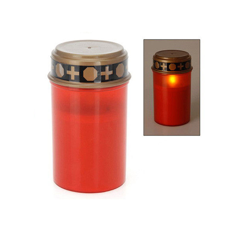 Vela para difuntos (cementerio) con luz led. 2xlr14 (pilas no incluidas) luz blanco cálido Vela para difuntos (cementerio) con luz led. 2xlr14 (pilas no incluidas) luz blanco cálido
