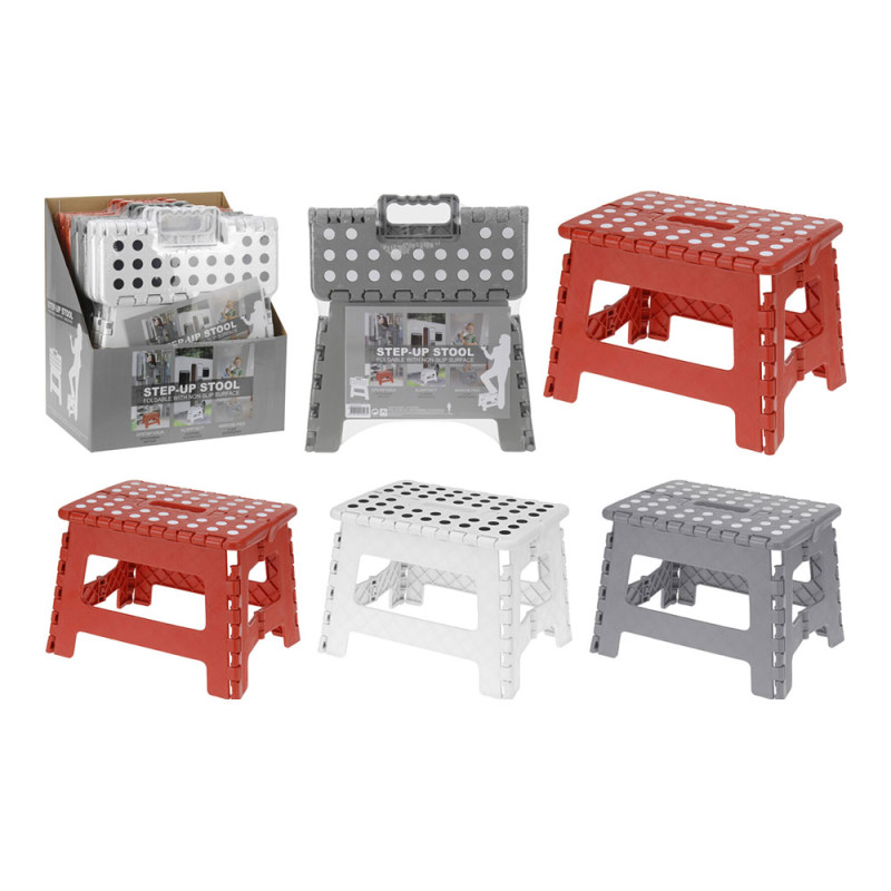 Taburete plegable colores surtidos 27x28x21cm 80kg Taburete plegable colores surtidos 27x28x21cm 80kg
