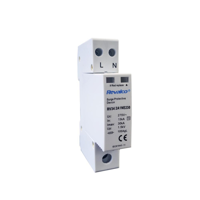 Protector sobretension 1p+n 30ka 275v transitorio 1 modulo (retractilado) Protector sobretension 1p+n 30ka 275v transitorio 1 modulo (retractilado)