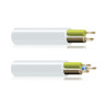 Manguera tubular h05vv-f 2 x 0,75 mm², blanca euro/m