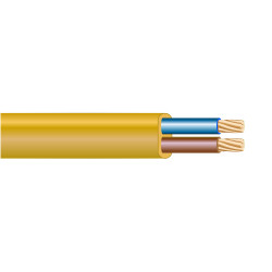 Manguera plana h03vvh2-f 2 x 0,75 mm² dorada euro/m