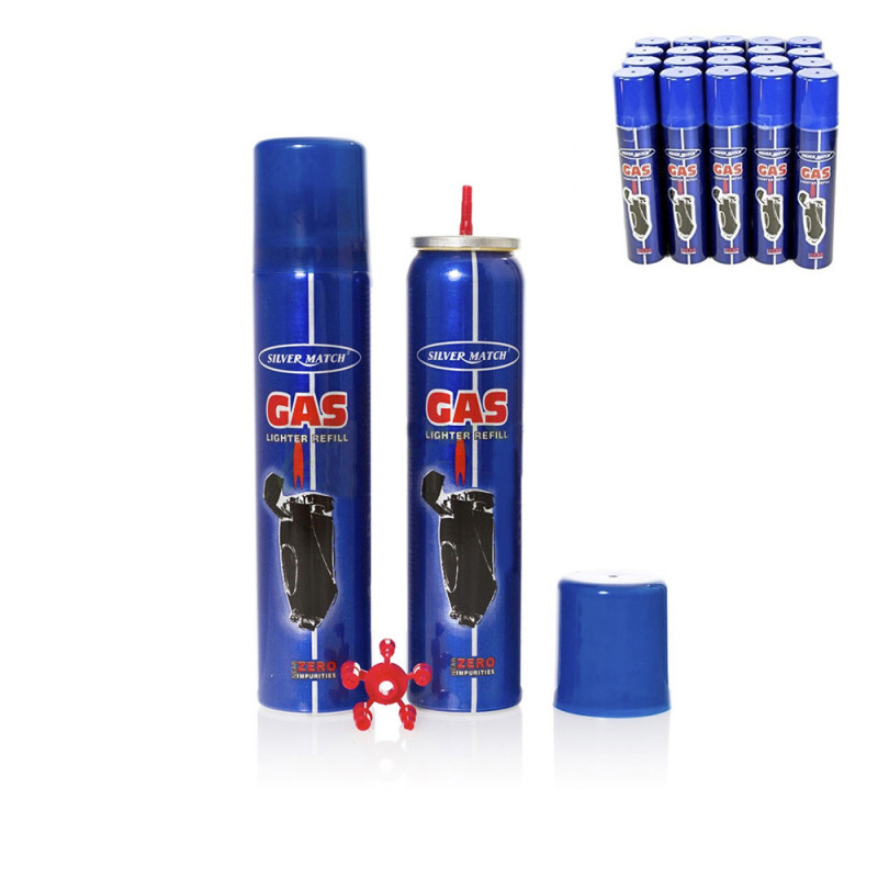 Cartucho de recarga de gas para encendedores 90ml silver match Cartucho de recarga de gas para encendedores 90ml silver match