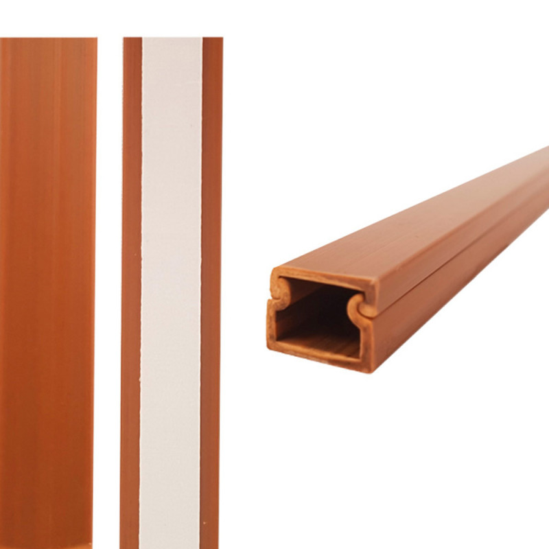 Mini canal adhesiva madera oscura 2 m 10 x 10 mm (precio por metro) Mini canal adhesiva madera oscura 2 m 10 x 10 mm (precio por metro)