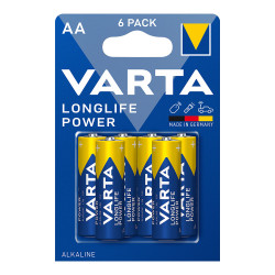 Pila alkalina longlife power aa - lr06 (blister 6 uds) ø14,5x50,5mm