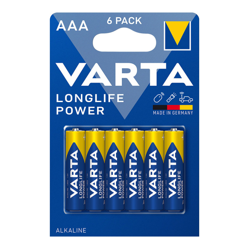 Pila alkalina longlife power aaa - lr03 (blister 6 uds) ø10,5x44,5mm Pila alkalina longlife power aaa - lr03 (blister 6 uds) ø10,5x44,5mm