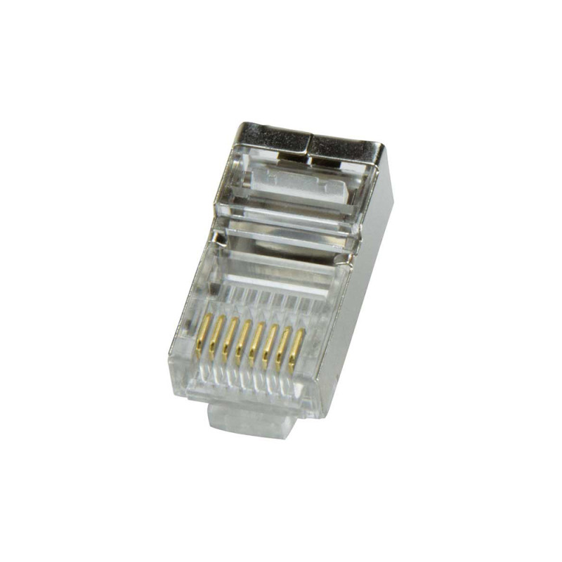 Conector rj45 macho ftp cat5e blindado (bolsa 100unid.) Conector rj45 macho ftp cat5e blindado (bolsa 100unid.)