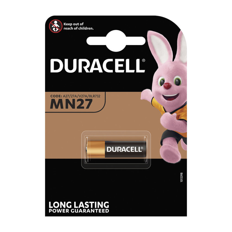 Pila alkalina duracell long lasting power a27/v27a - mn27 12v (blister 1 unid.) ø8x28,2mm Pila alkalina duracell long lasting power a27/v27a - mn27 12v (blister 1 unid.) ø8x28,2mm