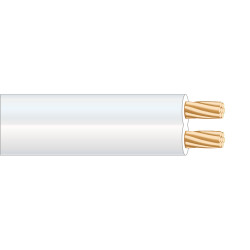 Paralelo 2x2,50mm blanco "audio" euro/m