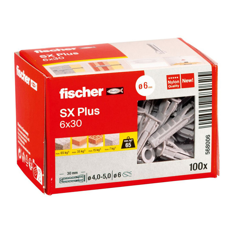 Taco fischer sx plus ø6x30mm 100uds. n6 568006 Taco fischer sx plus ø6x30mm 100uds. n6 568006