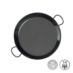 Paellera tradicional de acero esmaltado ø50cm (14 personas)
