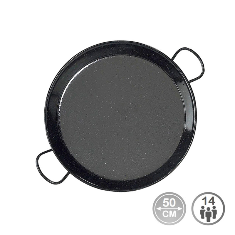 Paellera tradicional de acero esmaltado ø50cm (14 personas) Paellera tradicional de acero esmaltado ø50cm (14 personas)