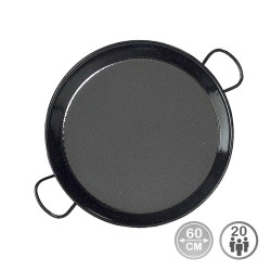 Paellera tradicional de acero esmaltado ø60cm (20 personas)