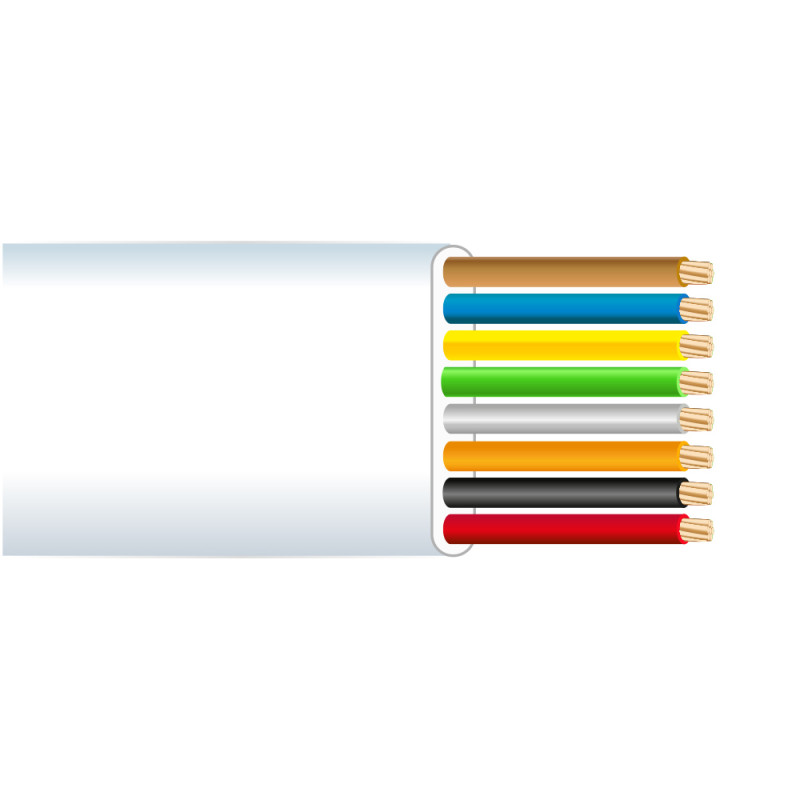 Cable telefonico 8 vias blanco cat.3 euro/m Cable telefonico 8 vias blanco cat.3 euro/m