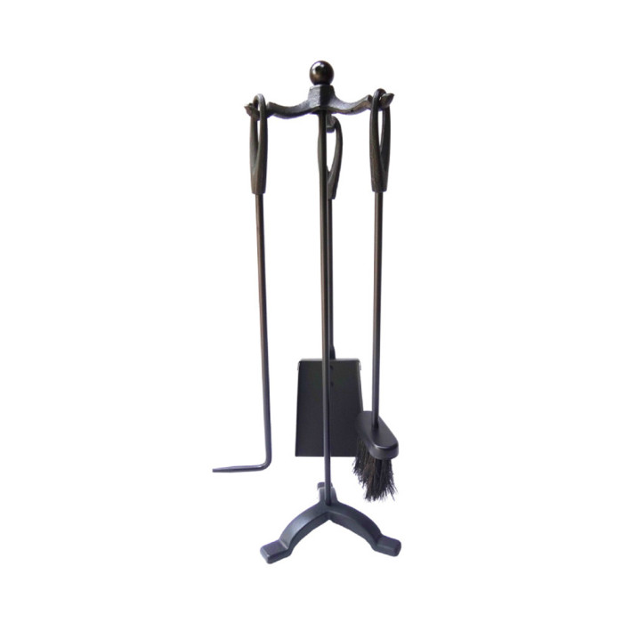 Kit de chimenea color negro. 3 piezas edm
