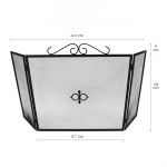 Rejilla salvachispas plegable color negro 111x0,8x60,5cm edm