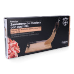 Jamonero premium madera de pino con cuchillo incluido gourmet kitchen
